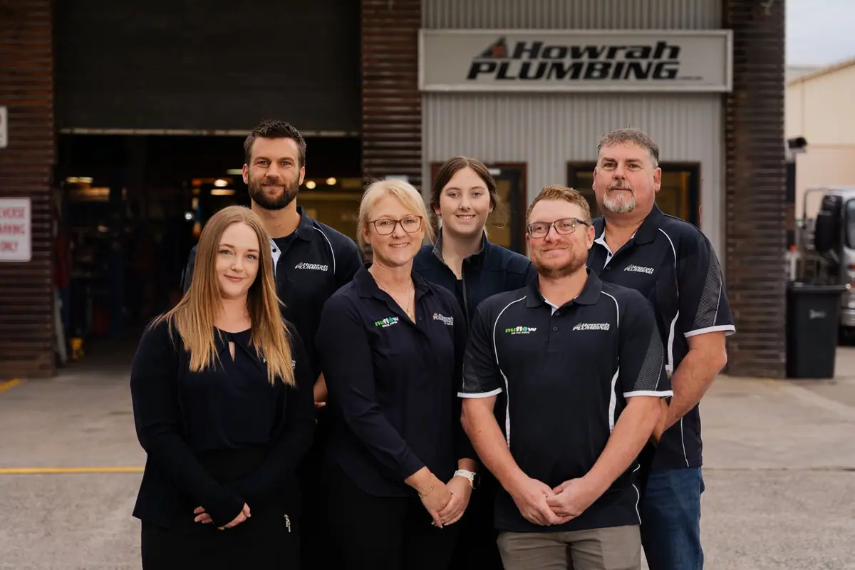 The Howrah Plumbing team outside the Mornington workshop